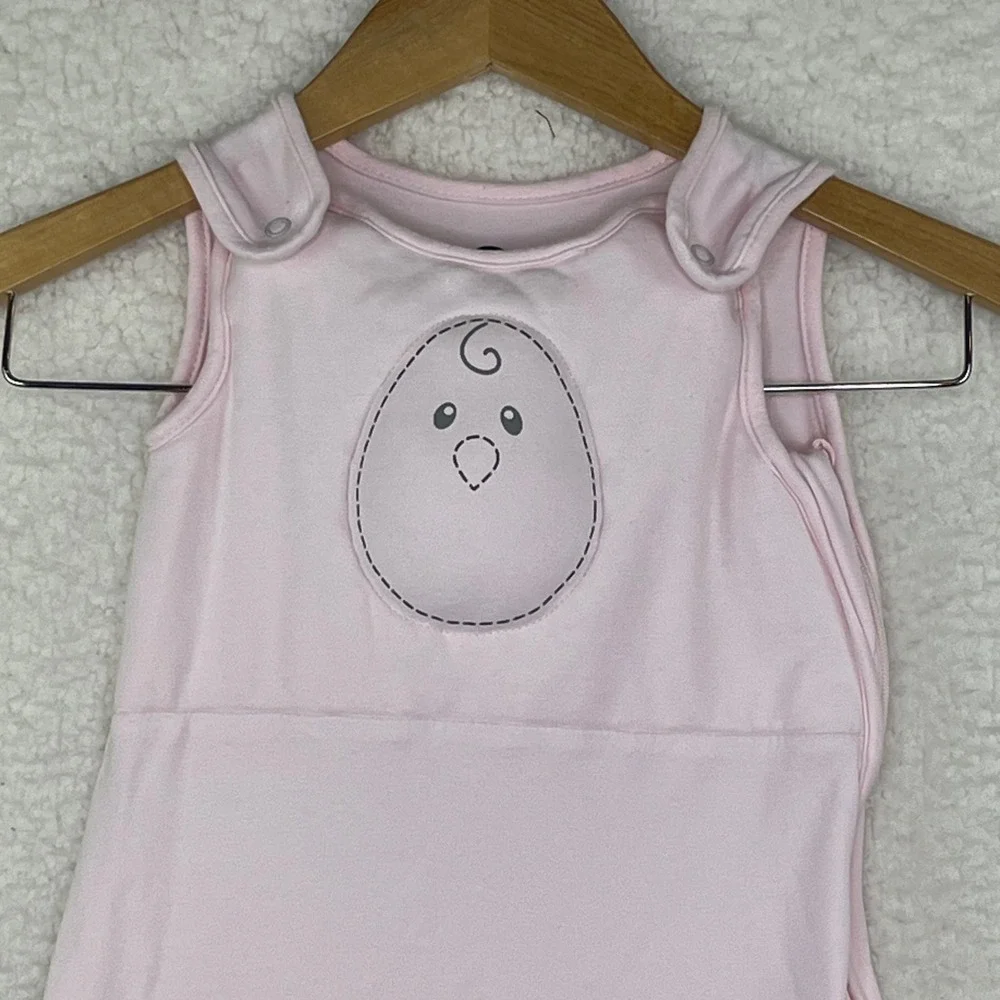Nested Bean Zen Bag Pink Weighted Sleep Sack 0-6 Months Winter Snowflake Print